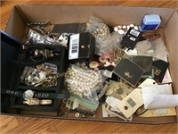 Box lot of assumed costume jewelry