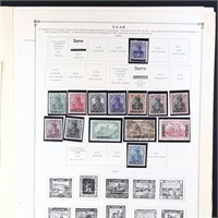 Saar Stamps Mint LH & Used on pages & a few loose