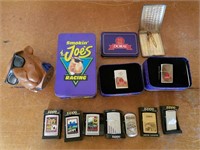 Assorted Lighters and Tobacco Decor