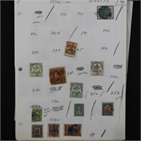 Mexico Stamps Mostly Back of Book on Pages
