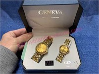 Geneva quartz his & her watch set