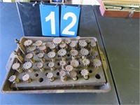 TRAY OF TOOLING ITEMS CUTTERS