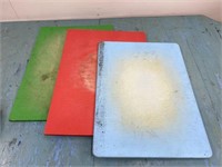 (3) 20" x 15" Colour Coded Cutting Boards