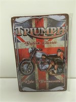 Triumph Motorcycles New Metal Sign 8 x 12