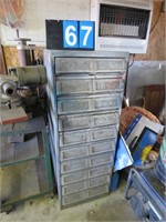 METAL PARTS CABINET WITH CONTENTS- TOOLING ITEMS