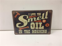 Smell of Oil 8 x 12 New Metal Sign