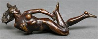 Art Nouveau Female Nude Bronze