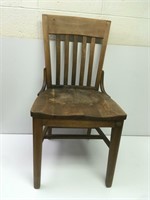 Antique Oak  Teachers Desk Chair