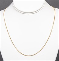 Vintage 18K Yellow Gold Curb Link Chain Necklace