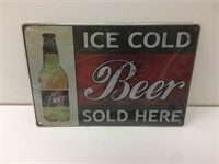 ICE COLD BEER 8 x 12 New Metal Sign
