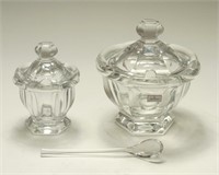 Baccarat Crystal Mustard or Condiment Pots, 3