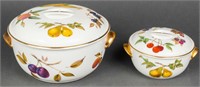 Royal Worcester Porcelain Covered Serving Bowls, 2