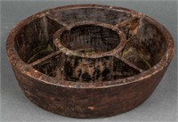 Wooden 5-Compartment Deep Dish Serving Bowl