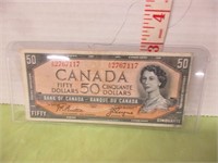 1954 CANADA 50 DOLLAR BILL