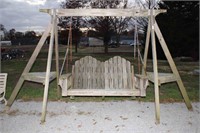 Large Wood Swing and Frame