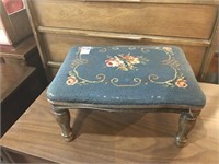 Antique Tapestry Foot Stool