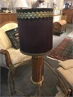 MCM Wood and Brass Lamp
