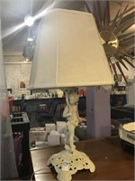 Antique Cherub Lamp