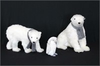 2 Polar Bears and Penguin