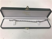 14k White Gold Sapphire and Diamond Bracelet