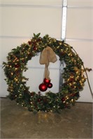 Large Christmas Wreath with Lights