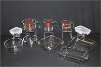 Assorted Glass Cookware