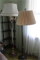 Two Vintage Floor Lamps