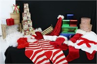 Christmas Stockings, Chair Covers, Feathers
