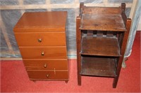 Small Cabinet & Wood Shelf