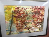 Framed and Matted Original Watercolor Signed