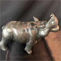 Bronze Metal Hippo