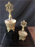 Pr. Ornate Guilded Perfume Bottles