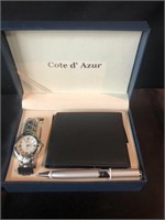 Cote d' Azur mens Watch set in Box