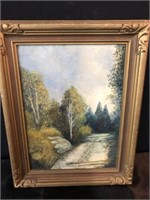 Oil on Board Landscape Painting Signed Stafford