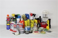 Cleaning Supplies, Tape and Flashlights