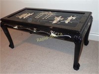Black Lacquer Table With Mother-Of-Pearl