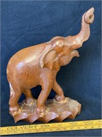 Wooden Elephant Figurine