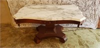 Vintage Victorian Style Marble Top Coffee Table