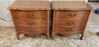 Pair Maple French Provisional Night Stands