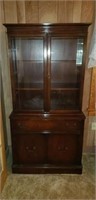 Antique Mahogany Small China Cabinet