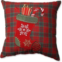 Pillow Perfect Christmas Stocking Plaid Throw