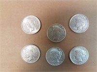 USA , Peace Silver Dollar Lot 6 , 1922  , 1923