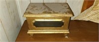 Wood gold color jewlery box