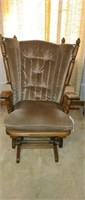 Beautiful wood gilder chair with brown cushion