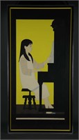 Barnet. Screenprint. Girl at the Piano. 1971