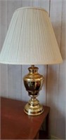 Large Brass Colored Base Decorative Lamp