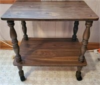 Small Dark Brown Roll Around Table