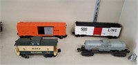 4 O Scale  Train Cars