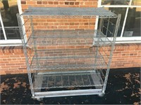 4 Tiered Rolling Metal Kitchen Cart