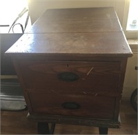 Wood Tabletop Cabinet w/ 2 Drawers